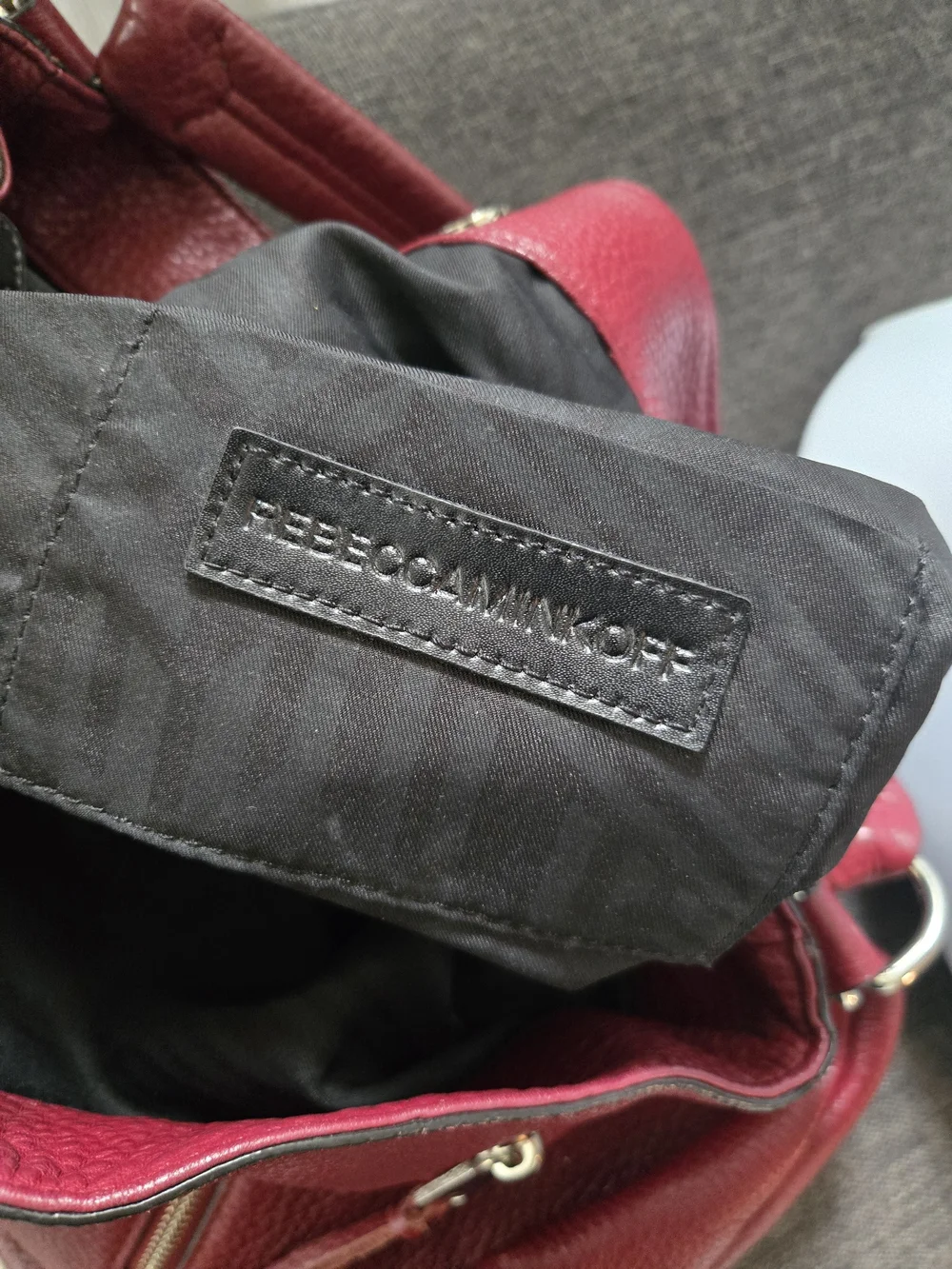 Rebecca Minkoff Burgundy Pebbled Leather Hobo
